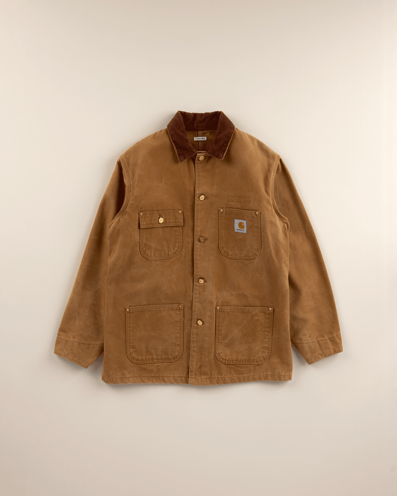 1990s Tan Duck Unlined Chore Coat - Small