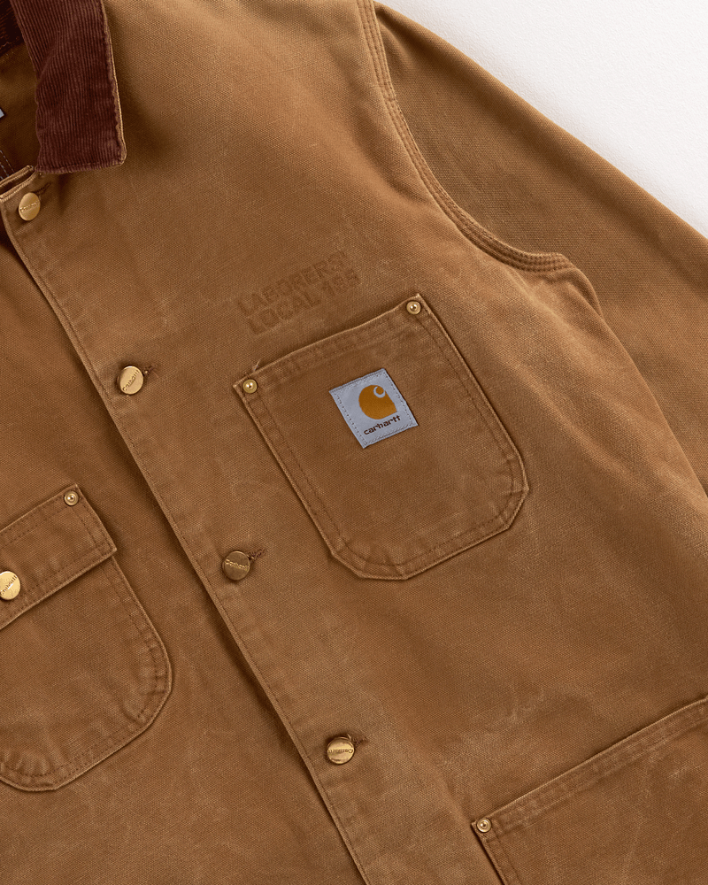 1990s Tan Duck Unlined Chore Coat - Small