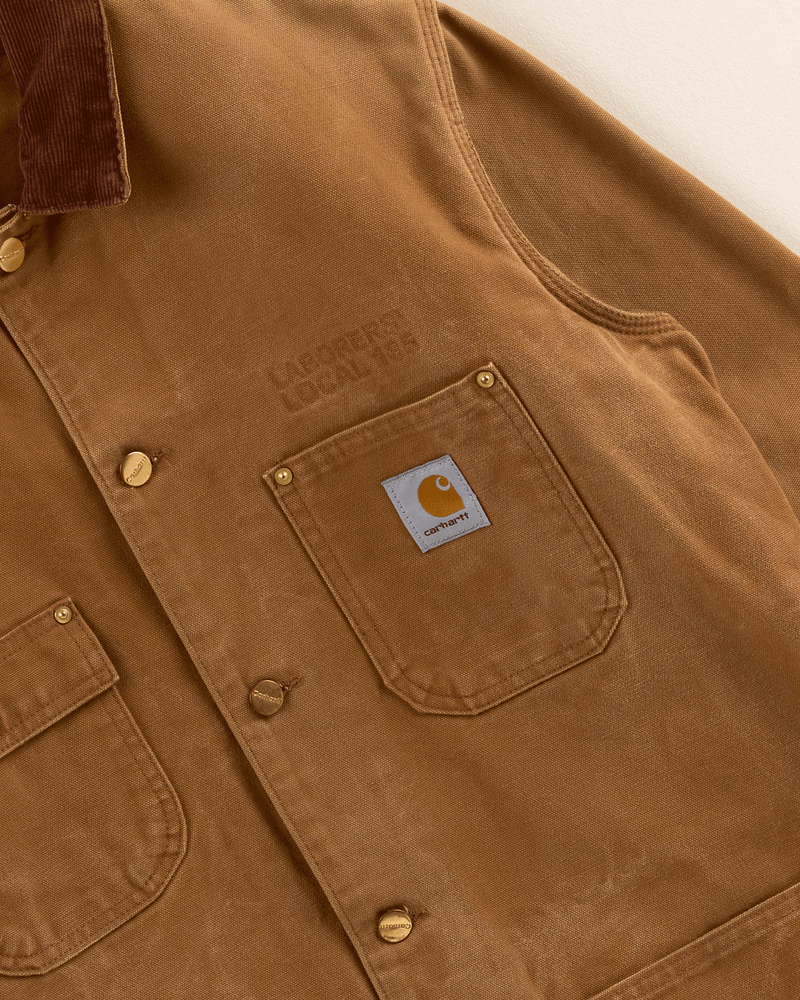 1990s Tan Duck Unlined Chore Coat - Small