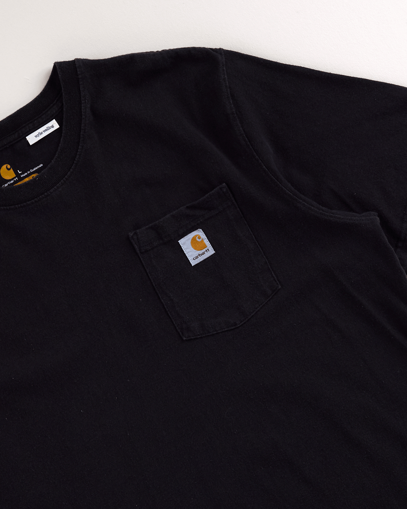 2010s Black Pocket Tee - Large
