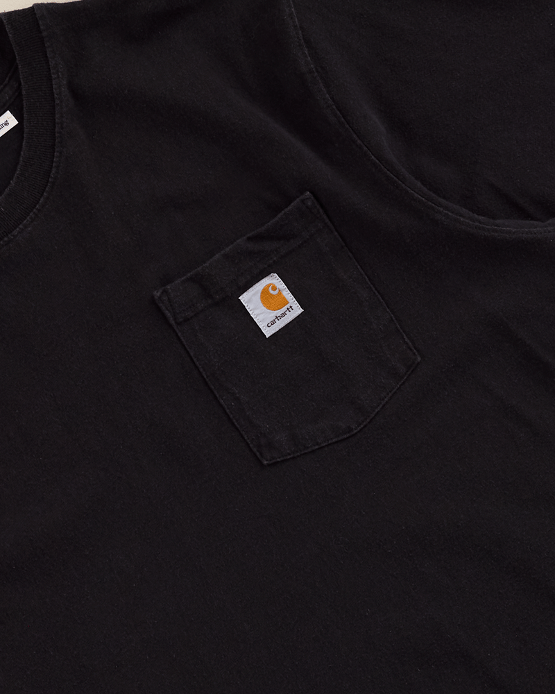 2010s Black Pocket Tee - Large