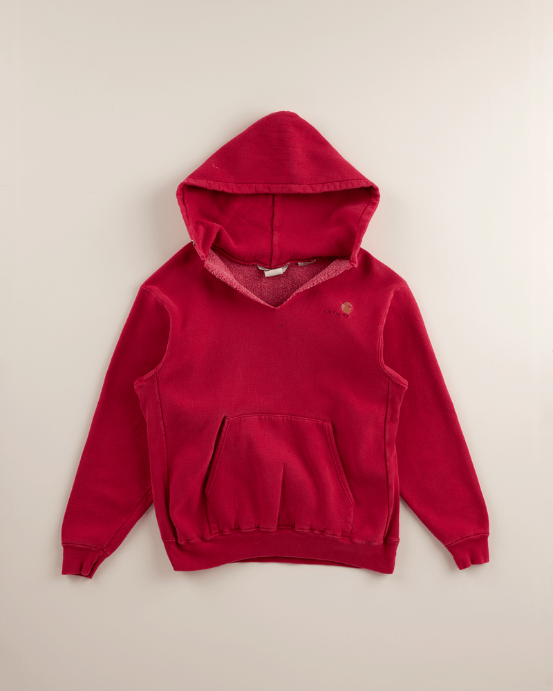 1990s Red Pullover Hoodie - Small