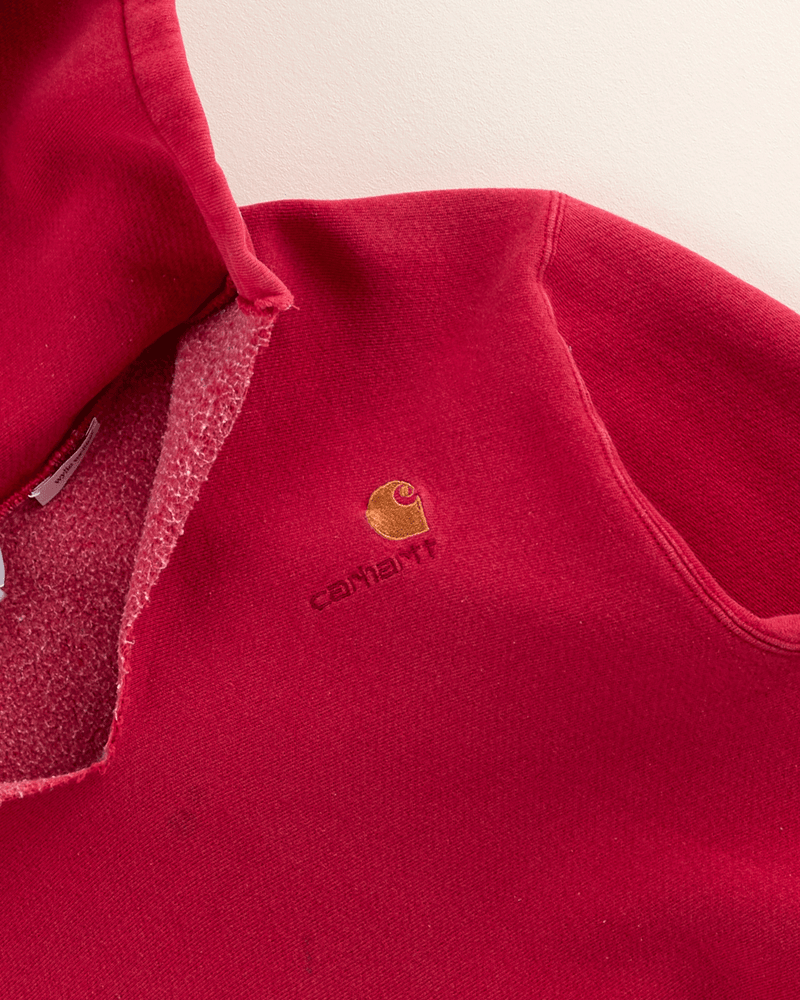 1990s Red Pullover Hoodie - Small
