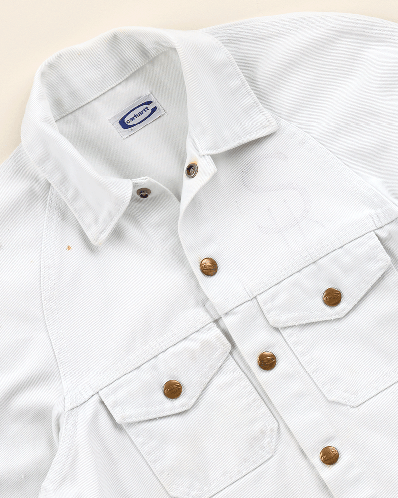 1960s White Denim Ranch Jacket - Extra Small