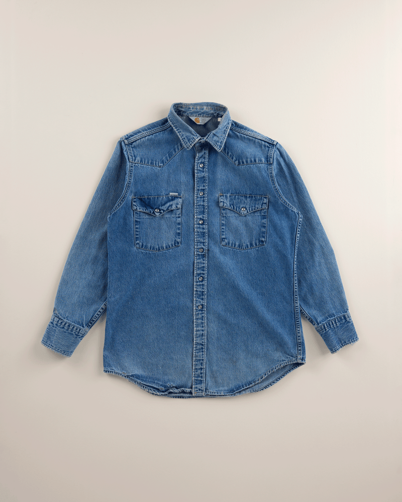 2000s Medium Denim Western Shirt - Medium