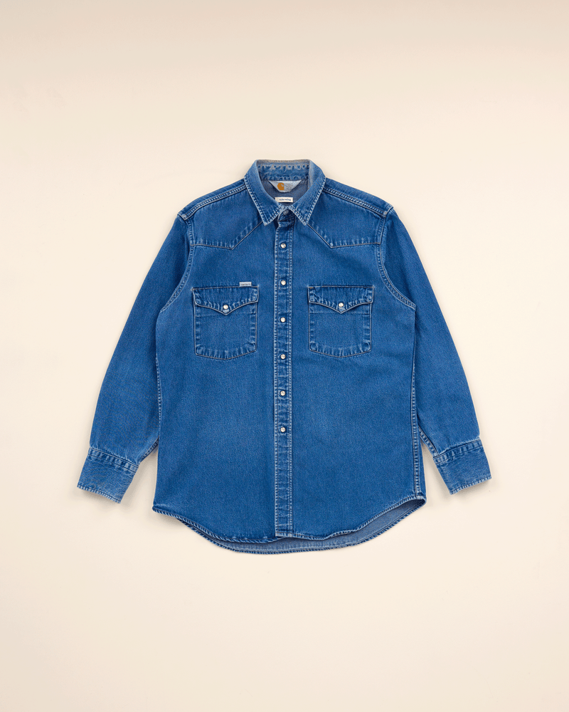 2000s Medium Denim Western Shirt - Medium
