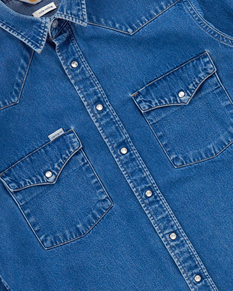 2000s Medium Denim Western Shirt - Medium