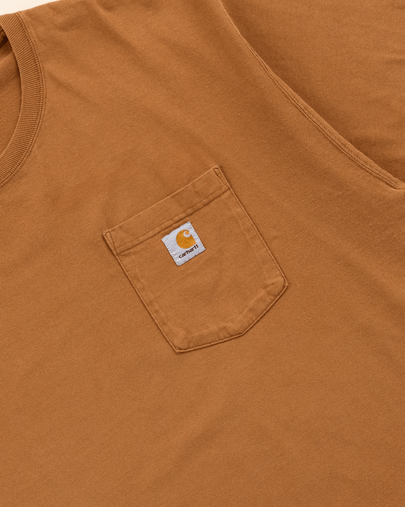2000s Tan Pocket Tee - Extra Large