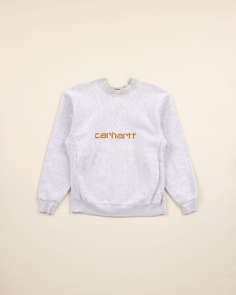 1990s Heather Gray Crew Sweatshirt - Small