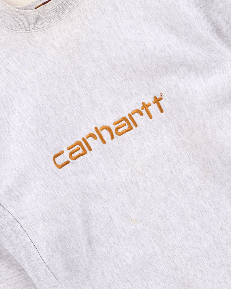 1990s Heather Gray Crew Sweatshirt - Small