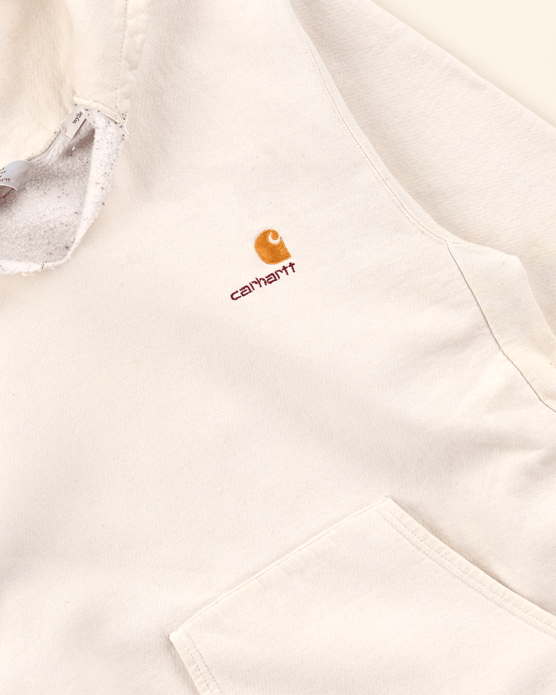 1990s White Pullover Hoodie - Medium