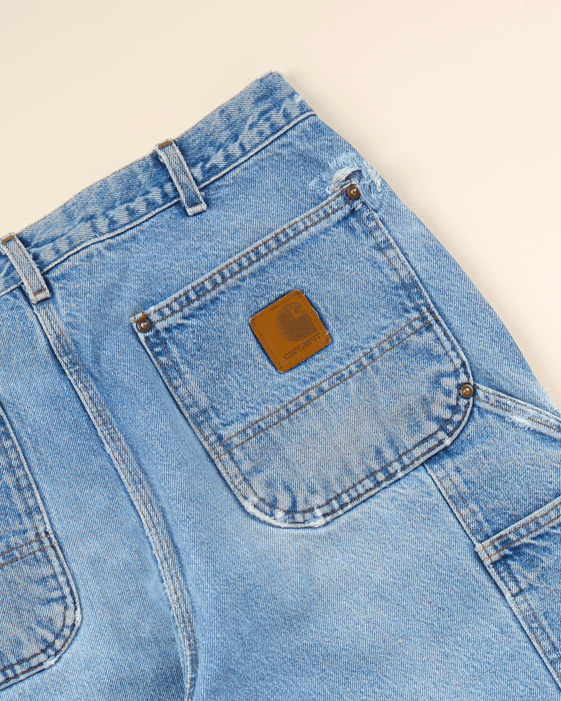 2000s Light Denim Double Knee Pant - 33X34
