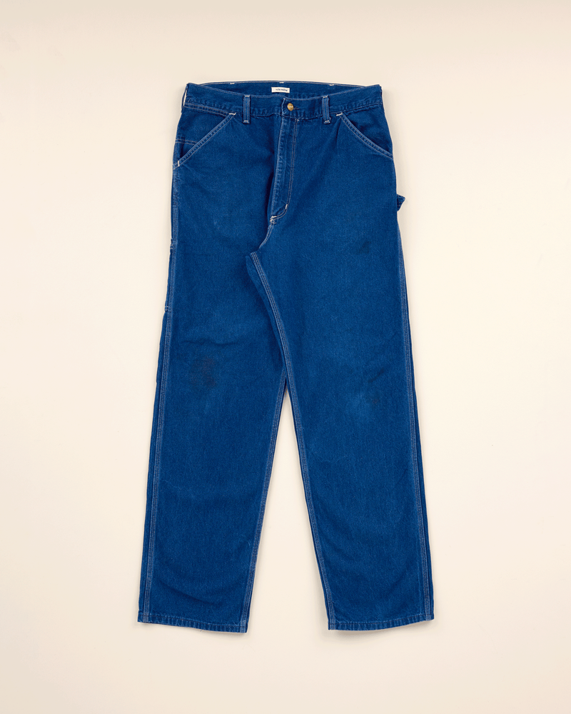 1990s Dark Denim Single Knee Pant - 34X32
